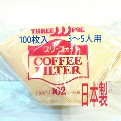 三洋產業無漂白咖啡濾紙3～5人份100枚入 日本製4962522341329